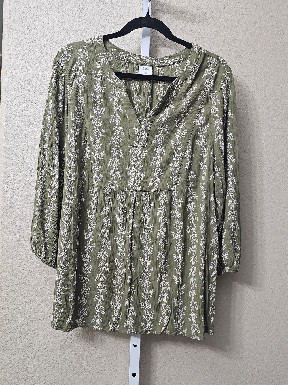Croft & Barrow Front Yoke Popover Blouse